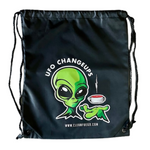 Smirking Alien Drawstring Bag