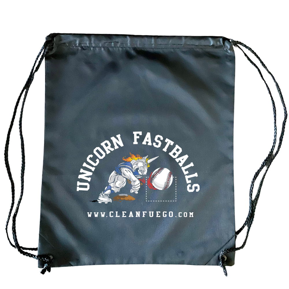 Unicorn Fastballs Throwing Unicorn Drawstring Bag
