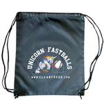 Unicorn Fastballs Throwing Unicorn Drawstring Bag
